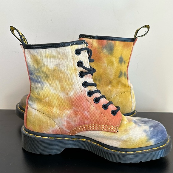 Dr Marten AW004 Castel Tie Dye Canvas Combat Boots Women's Size 6 - Picture 4 of 8